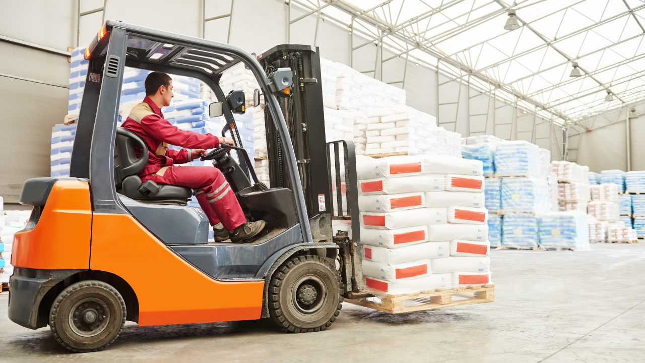 forklift in deposit